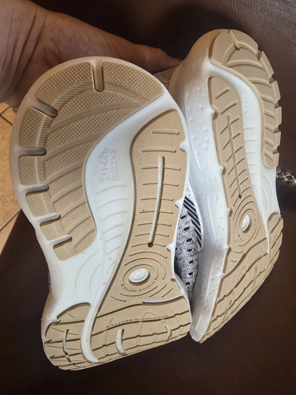 Brooks Women's White and Gray Running Shoes